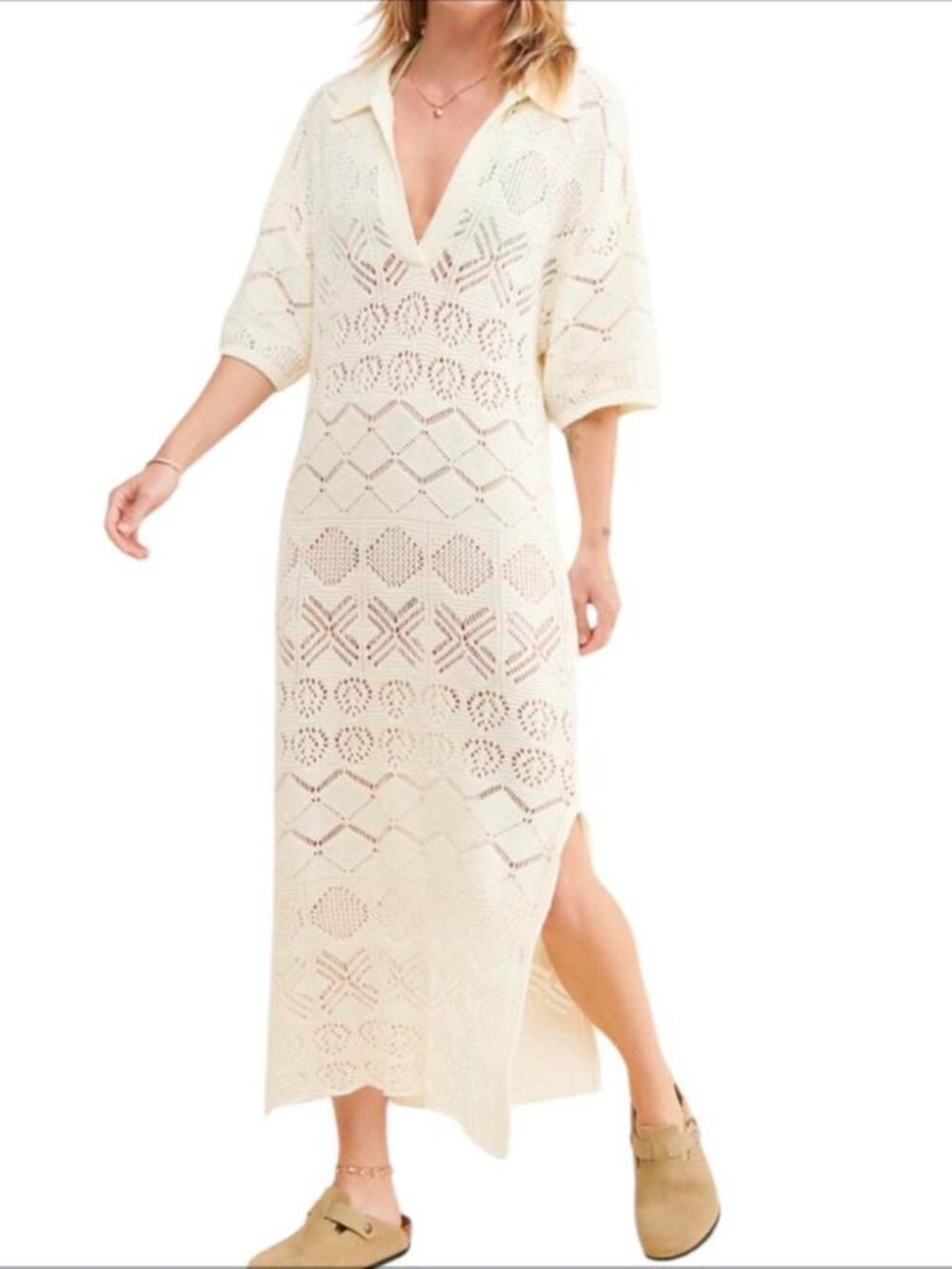 Free People Beach Islamorada Crochet Cover-Up Size Medium